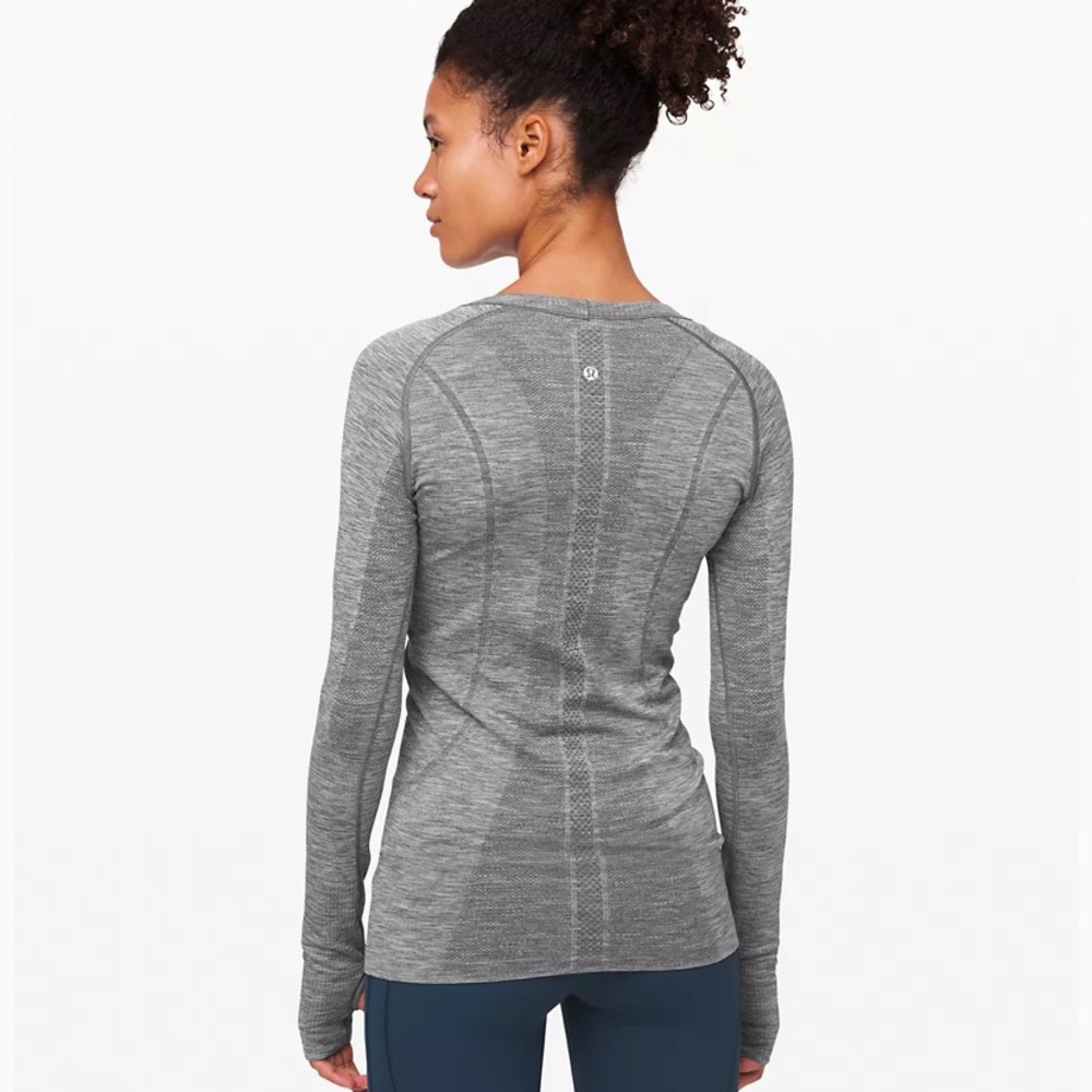 Lululemon Swiftly Tech LS Crew * Slate/White - Picture 5 of 6